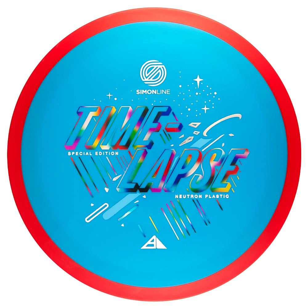 Blue disc with red rim, Time Lapse text.